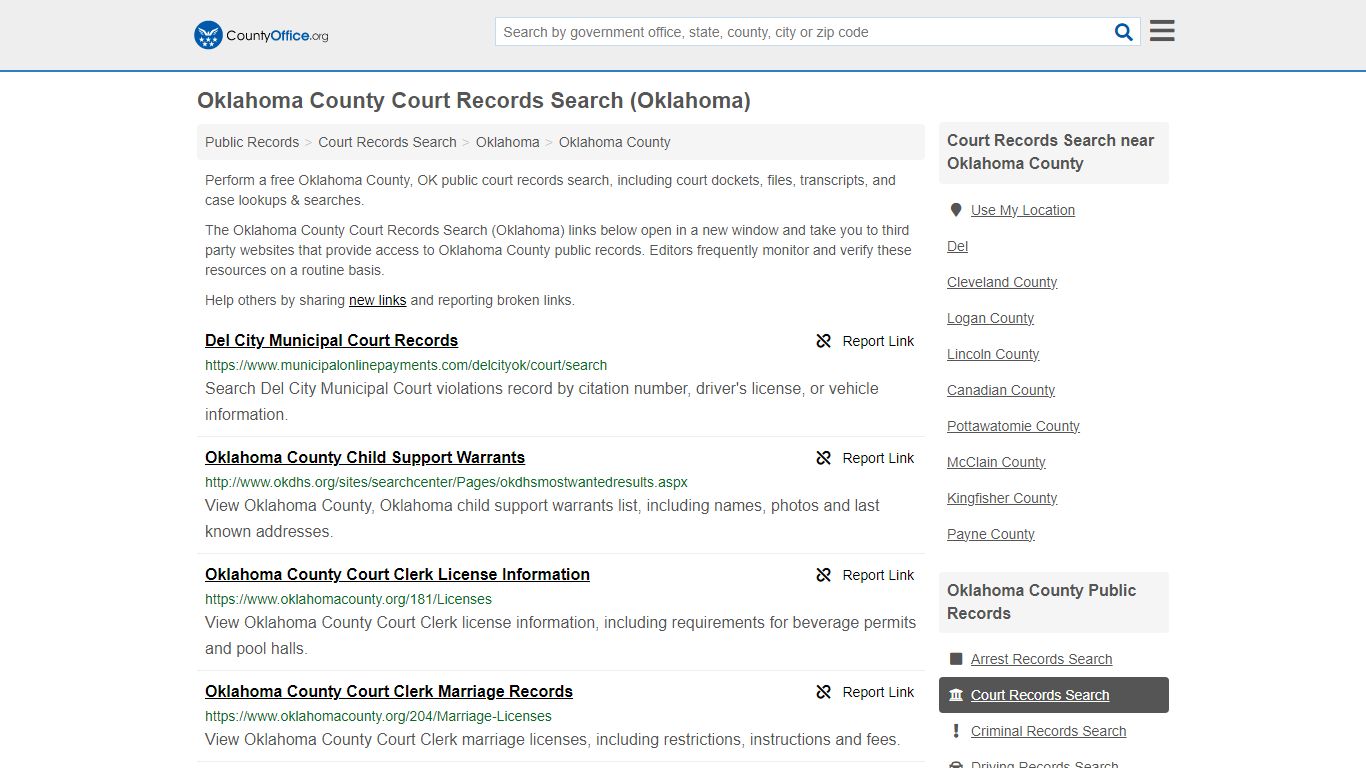 Oklahoma County Court Records Search (Oklahoma)